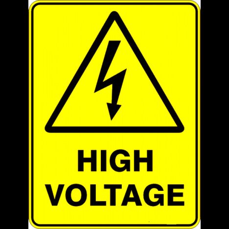 Sign high voltage