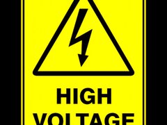 Sign high voltage